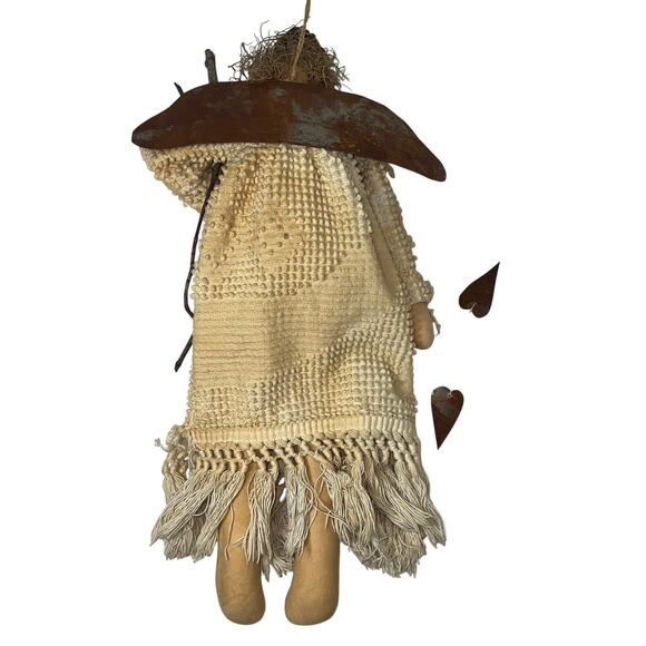 Handcrafted Primitive Angel Doll with Twigs Wings Rustic Home Decor - Picture 2 of 10